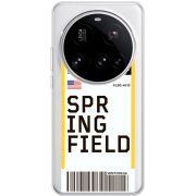 Прозорий чохол BoxFace Xiaomi 15 Ultra Ticket Springfield