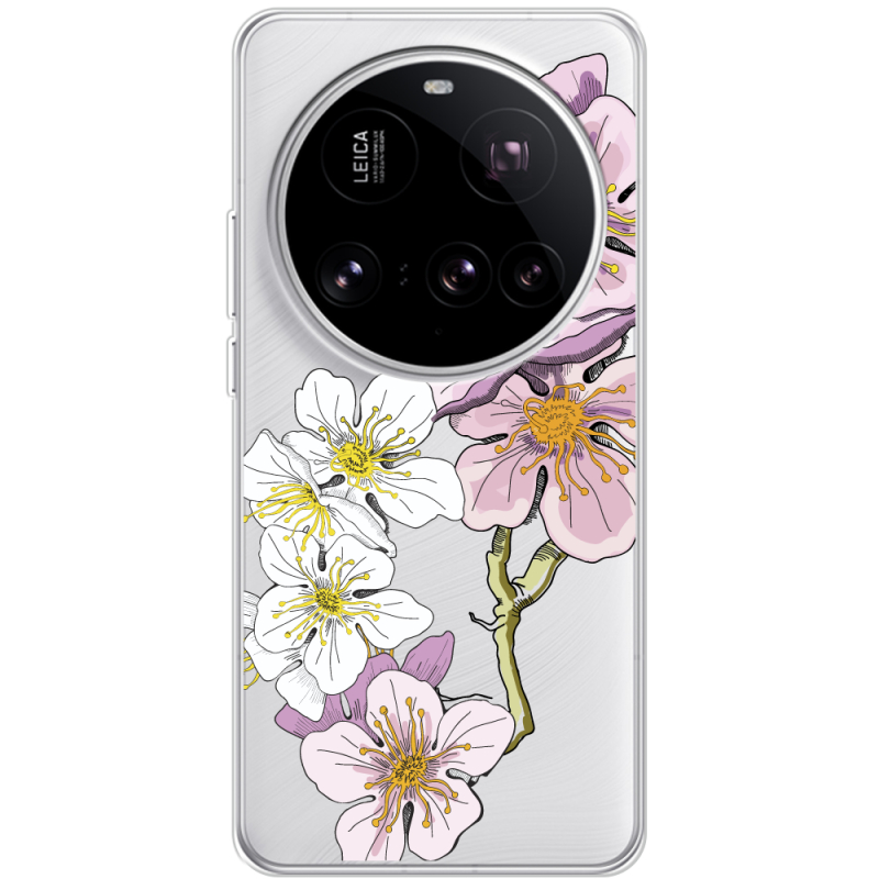 Прозорий чохол BoxFace Xiaomi 15 Ultra Cherry Blossom