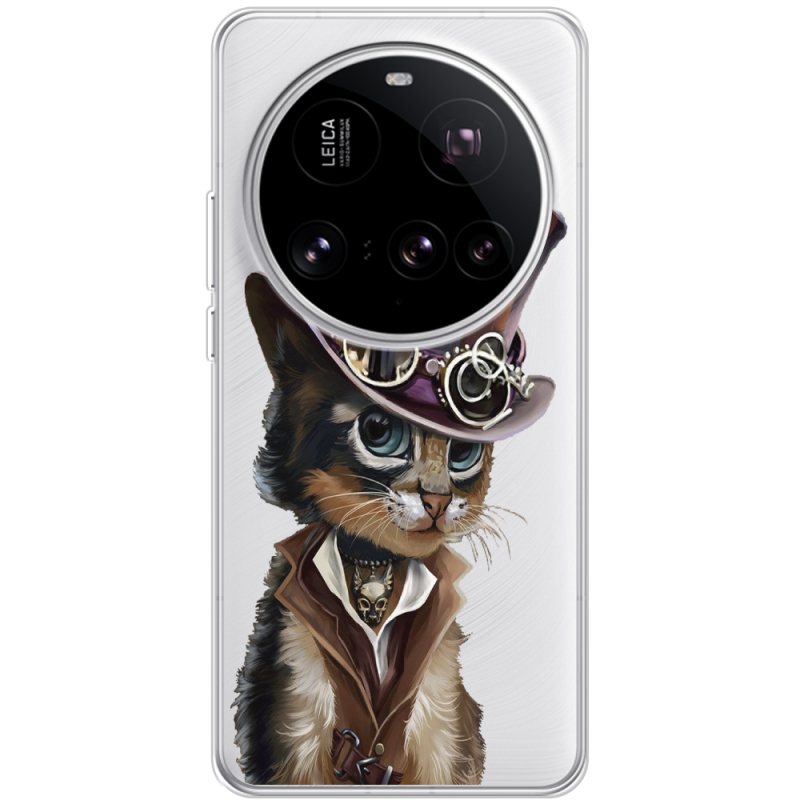 Прозорий чохол BoxFace Xiaomi 15 Ultra Steampunk Cat