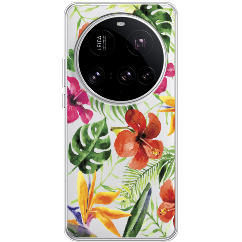 Прозорий чохол BoxFace Xiaomi 15 Ultra Tropical Flowers