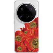 Прозорий чохол BoxFace Xiaomi 15 Ultra Red Poppies