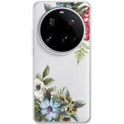 Прозорий чохол BoxFace Xiaomi 15 Ultra Floral