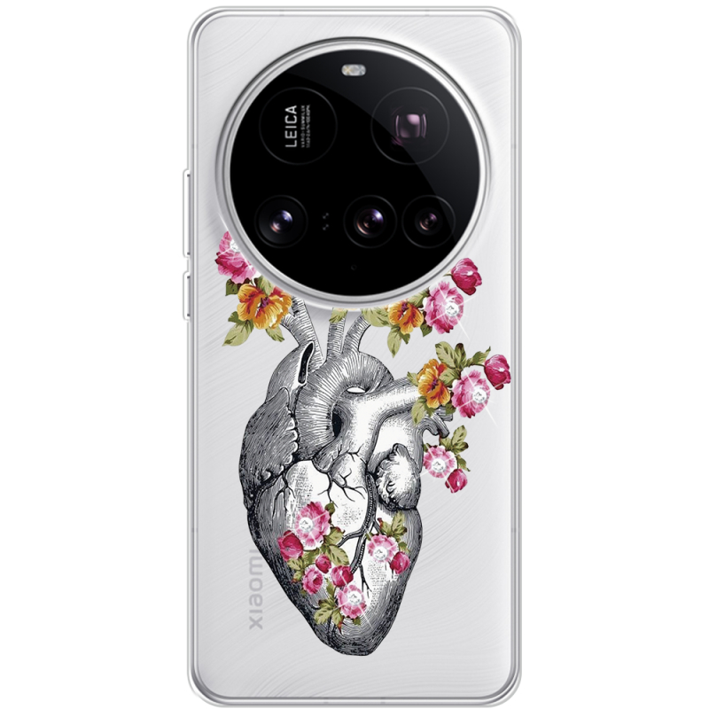 Чохол зі стразами Xiaomi 15 Ultra Heart
