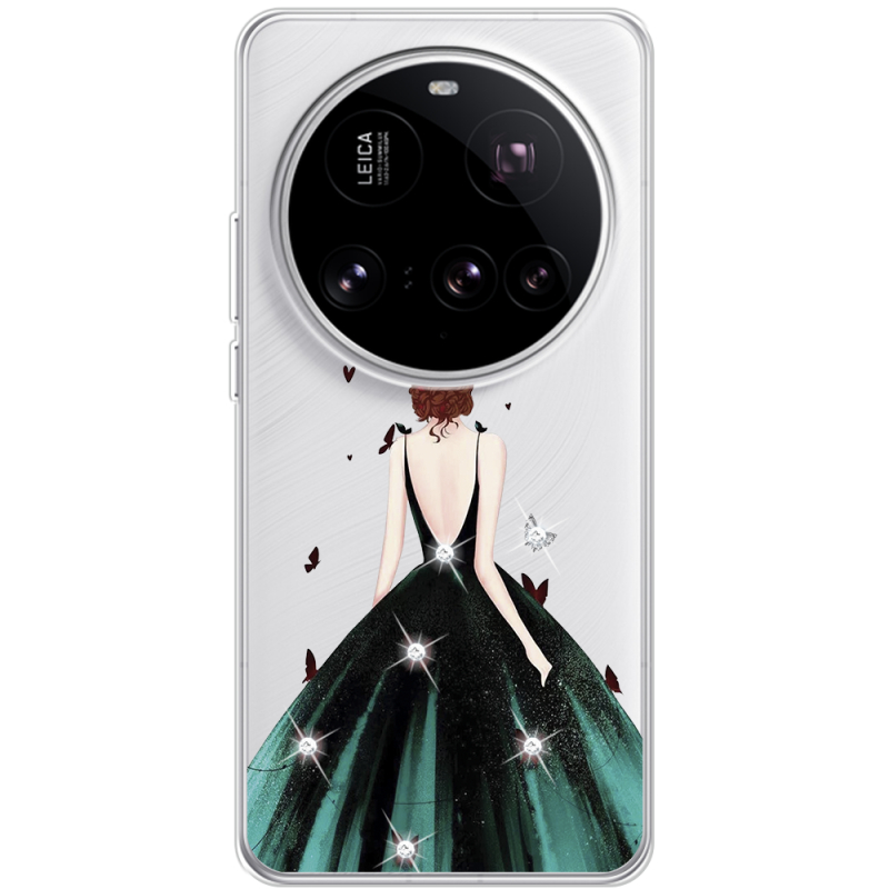 Чохол зі стразами Xiaomi 15 Ultra Girl in the green dress