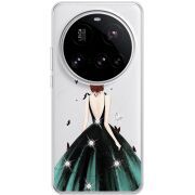 Чохол зі стразами Xiaomi 15 Ultra Girl in the green dress
