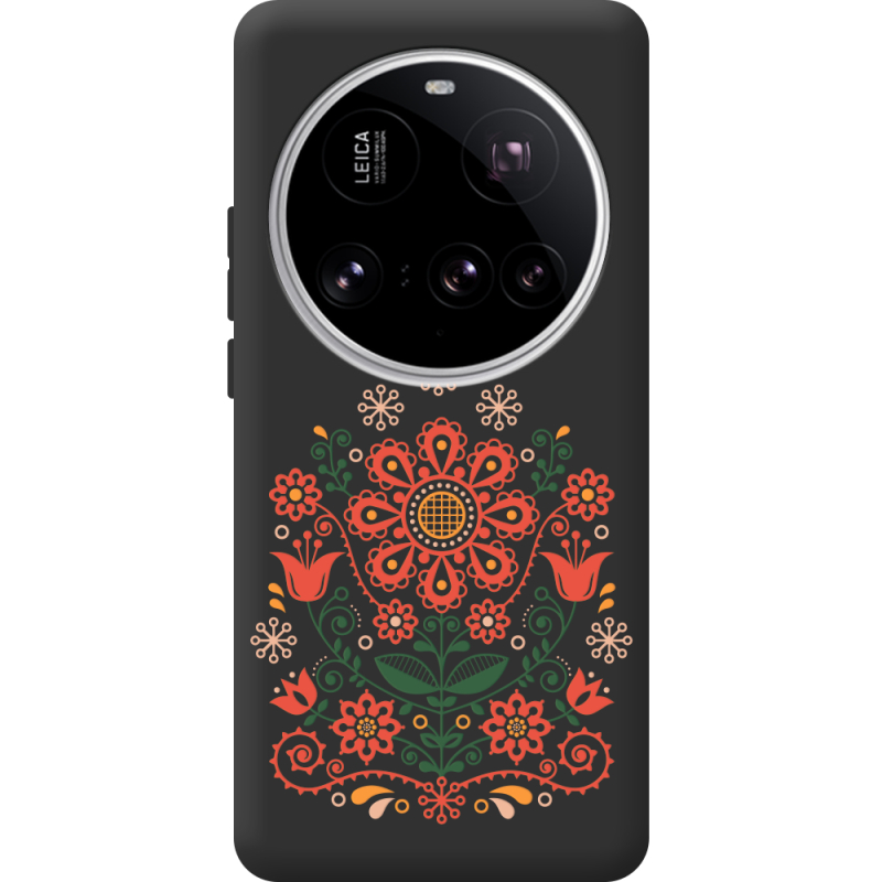 Чорний чохол BoxFace Xiaomi 15 Ultra Ukrainian Ornament