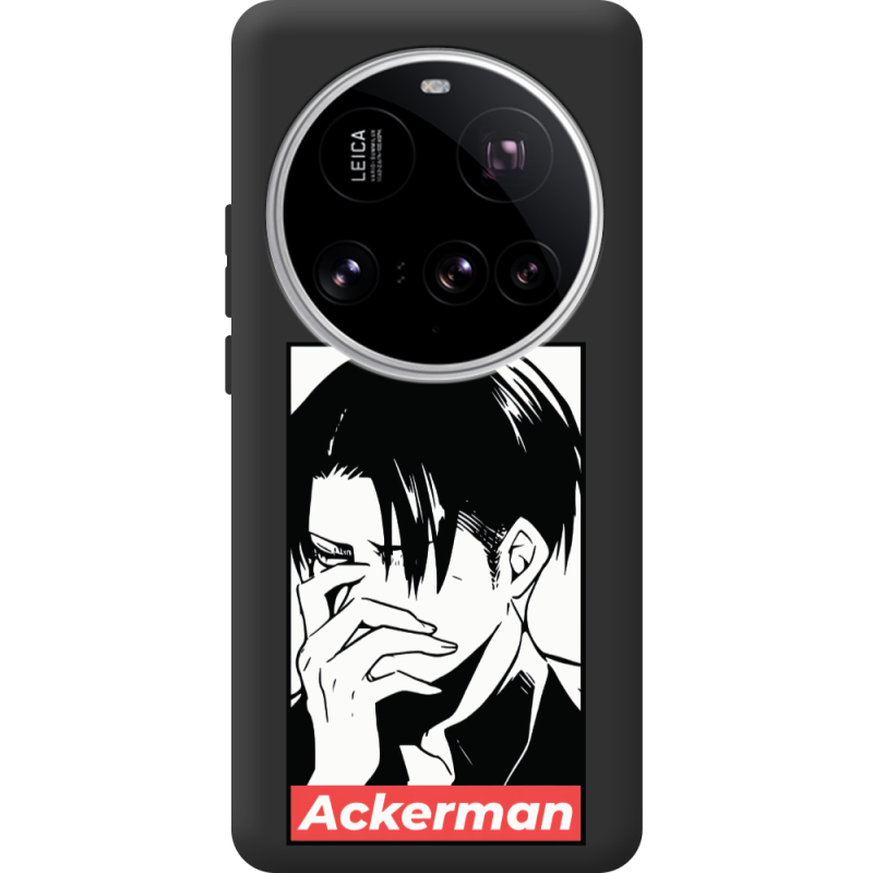 Чорний чохол BoxFace Xiaomi 15 Ultra Attack On Titan - Ackerman