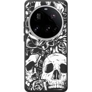Чорний чохол BoxFace Xiaomi 15 Ultra Skull and Roses
