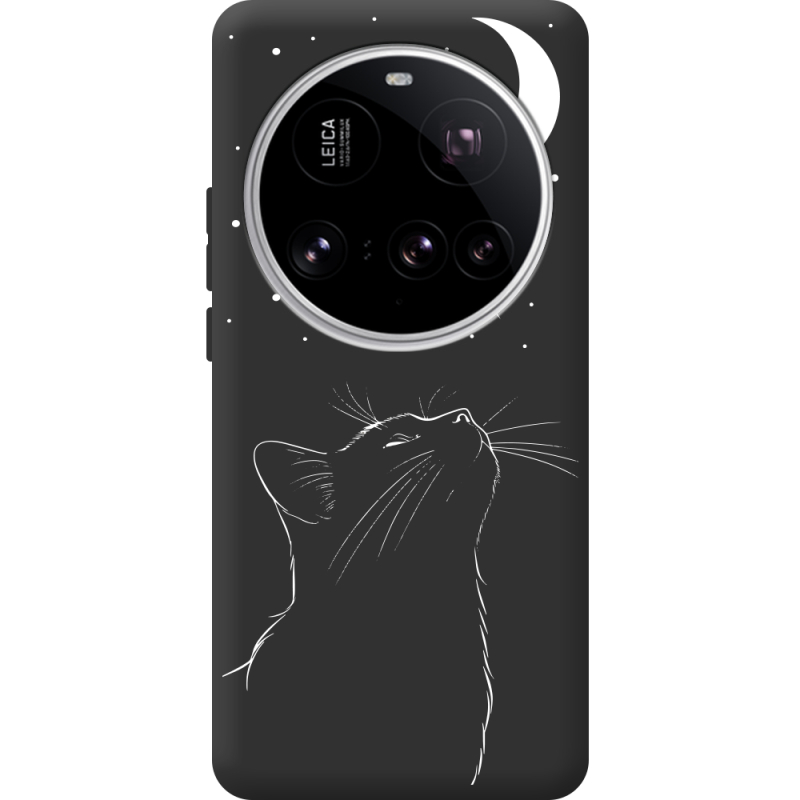 Чорний чохол BoxFace Xiaomi 15 Ultra Місячний кіт