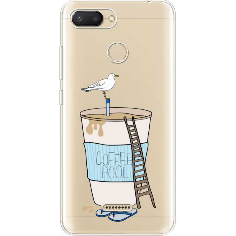 Прозрачный чехол Uprint Xiaomi Redmi 6 Segull in Cofee Pool