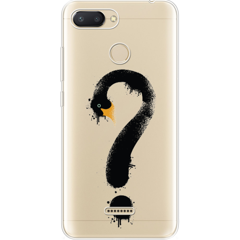 Прозрачный чехол Uprint Xiaomi Redmi 6 Swan question