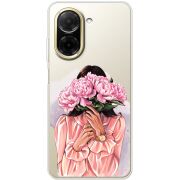 Прозорий чохол BoxFace Xiaomi Redmi A5 Девушка с Пионами