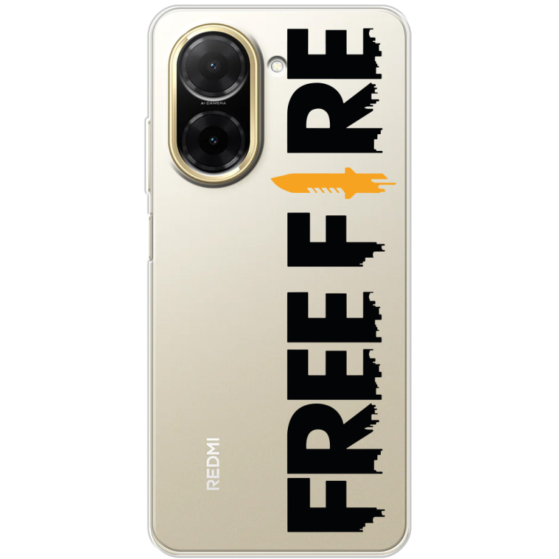 Прозорий чохол BoxFace Xiaomi Redmi A5 Free Fire Black Logo