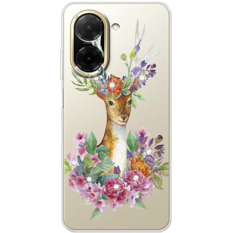 Чохол зі стразами Xiaomi Redmi A5 Deer with flowers