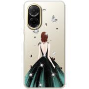 Чохол зі стразами Xiaomi Redmi A5 Girl in the green dress