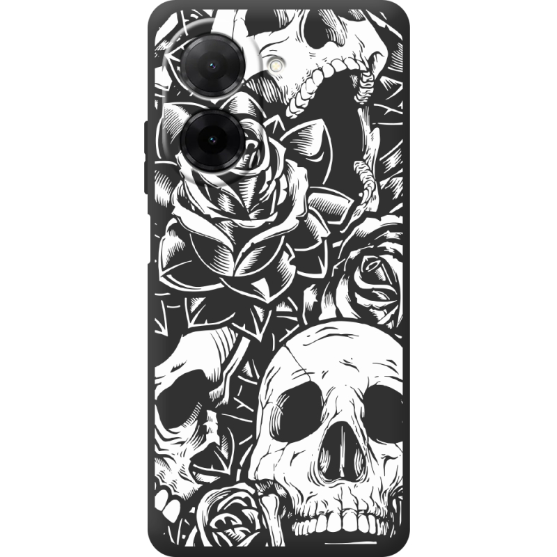 Чорний чохол BoxFace Xiaomi Redmi A5 Skull and Roses