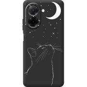 Чорний чохол BoxFace Xiaomi Redmi A5 Місячний кіт