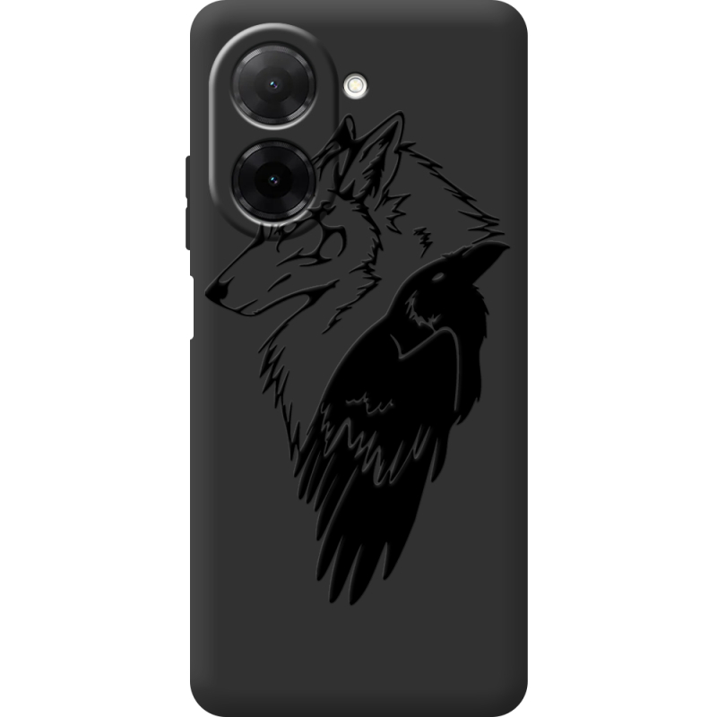 Чорний чохол BoxFace Xiaomi Redmi A5 Wolf and Raven