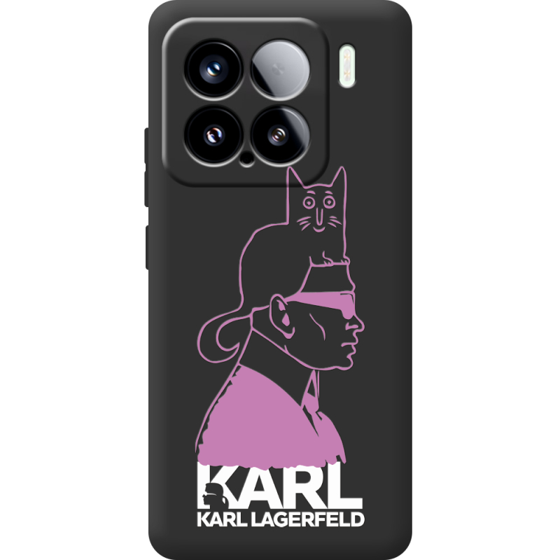 Чорний чохол BoxFace Xiaomi 15 Pink Karl