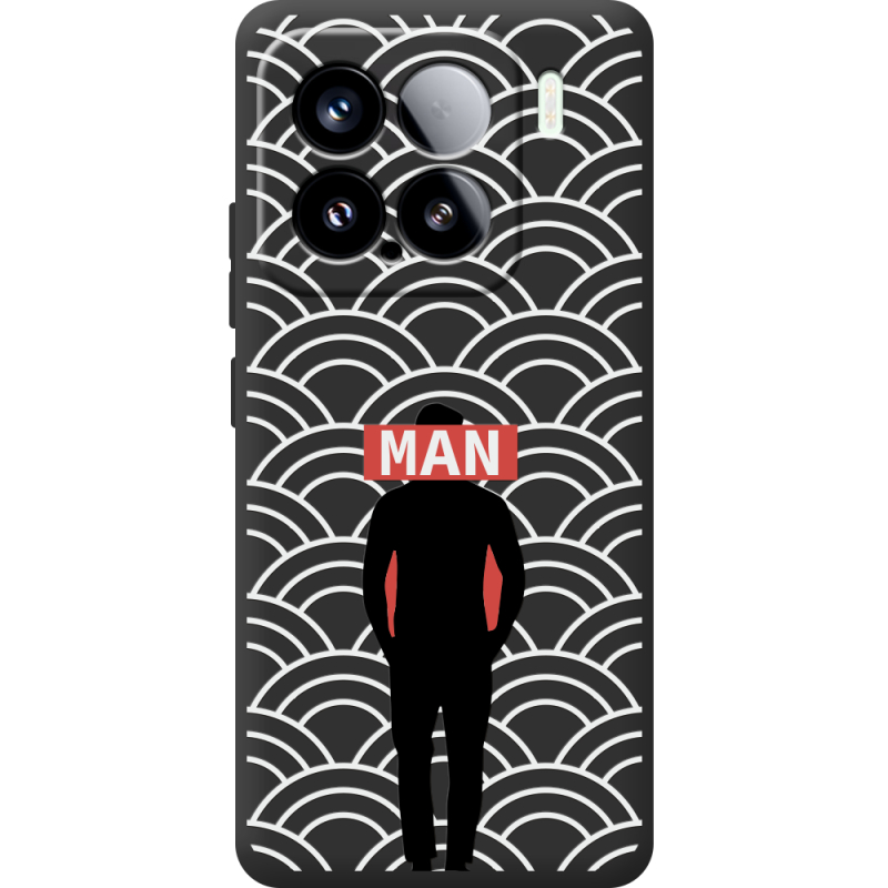 Чорний чохол BoxFace Xiaomi 15 Man Pattern