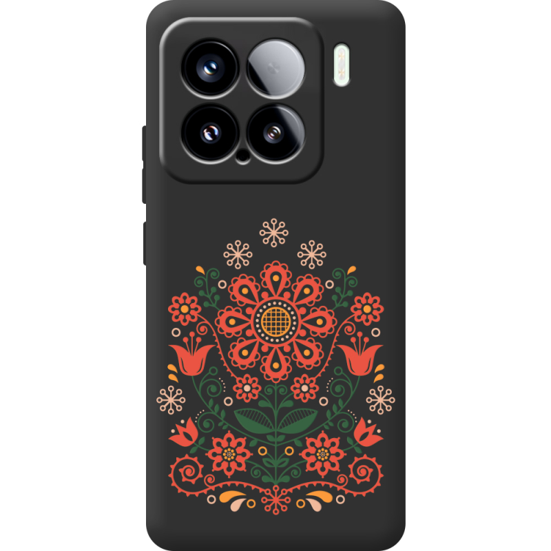 Чорний чохол BoxFace Xiaomi 15 Ukrainian Ornament
