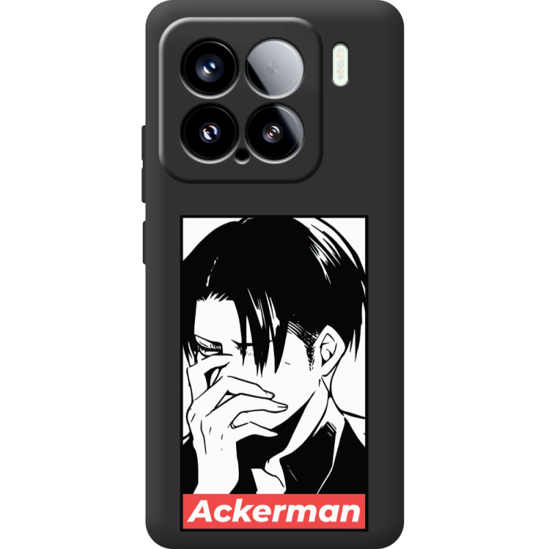 Чорний чохол BoxFace Xiaomi 15 Attack On Titan - Ackerman