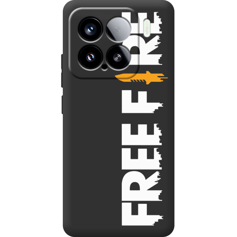 Чорний чохол BoxFace Xiaomi 15 Free Fire White Logo