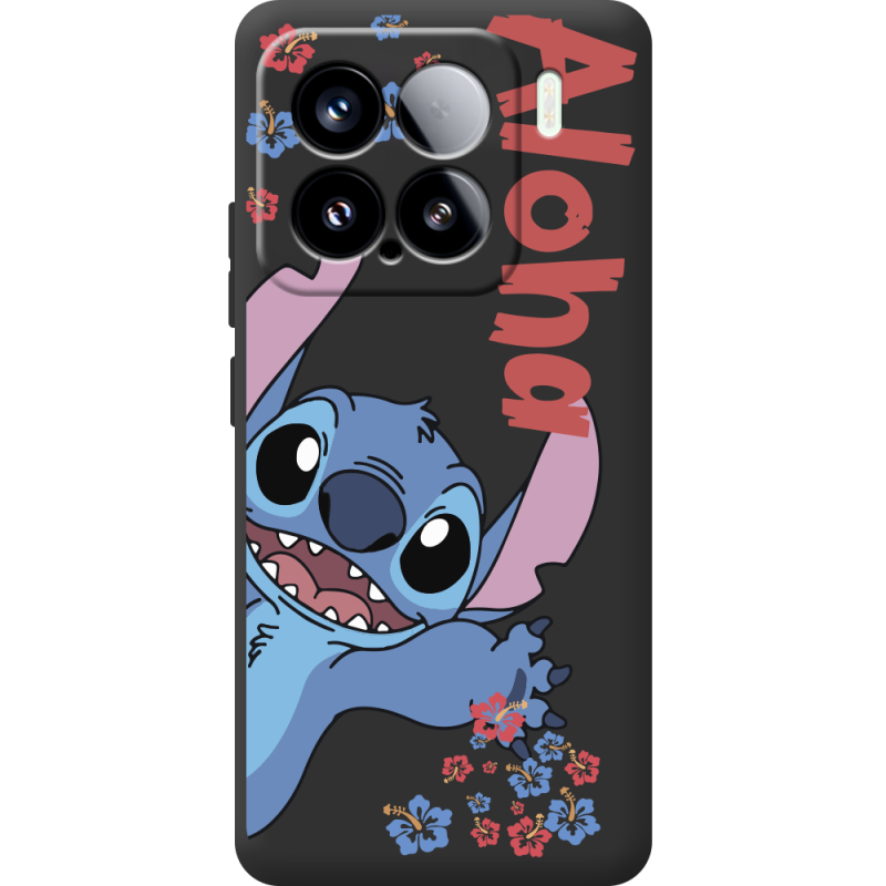 Чорний чохол BoxFace Xiaomi 15 Гавайський гість Stich