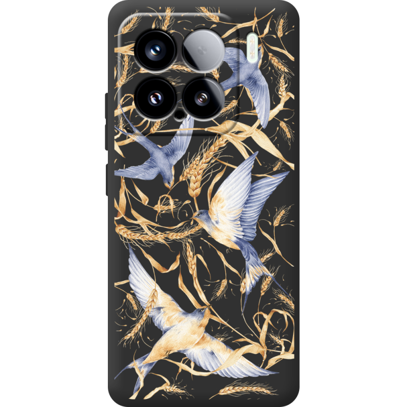 Чорний чохол BoxFace Xiaomi 15 Ластівки