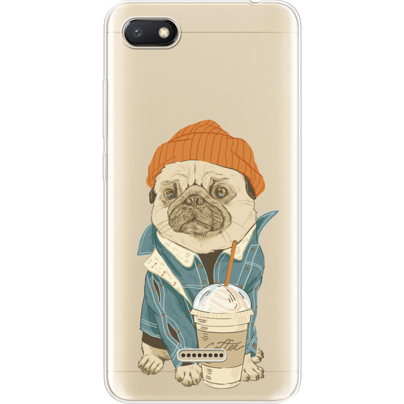 Прозрачный чехол Uprint Xiaomi Redmi 6A Dog Coffeeman