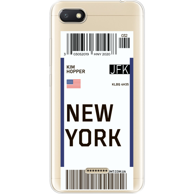 Прозрачный чехол Uprint Xiaomi Redmi 6A Ticket New York