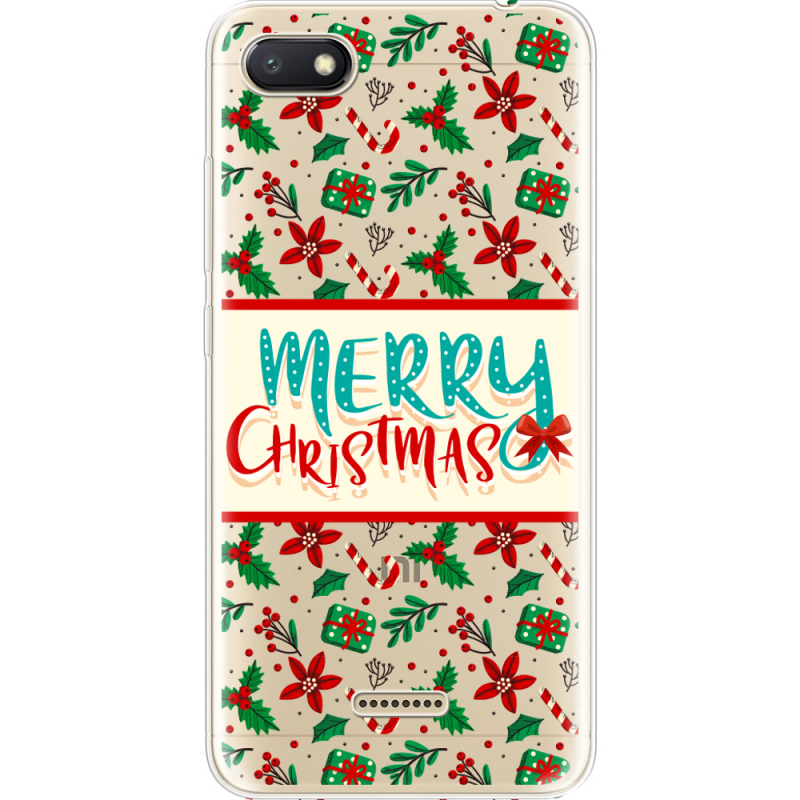 Прозрачный чехол Uprint Xiaomi Redmi 6A Vintage Christmas Pattern