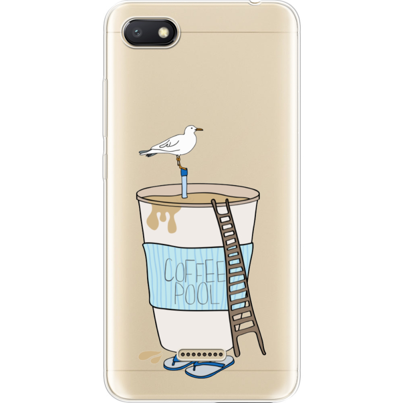 Прозрачный чехол Uprint Xiaomi Redmi 6A Segull in Cofee Pool