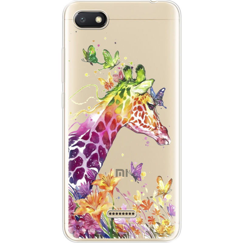 Прозрачный чехол Uprint Xiaomi Redmi 6A Colorful Giraffe