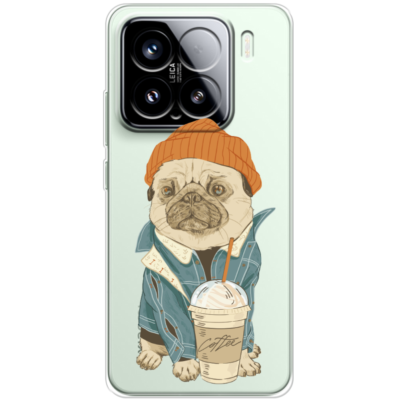 Прозорий чохол BoxFace Xiaomi 15 Dog Coffeeman