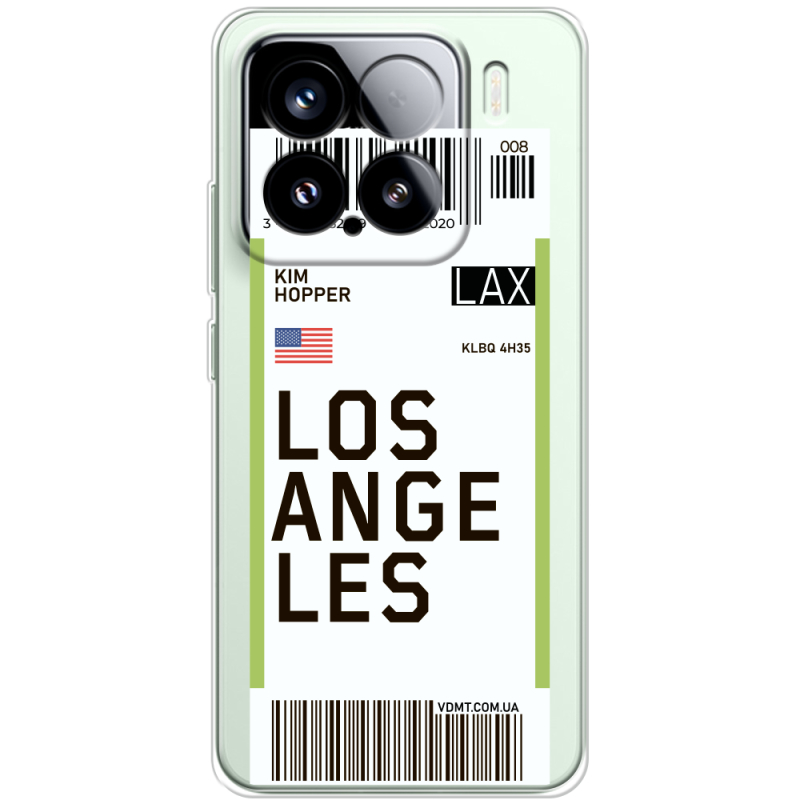 Прозорий чохол BoxFace Xiaomi 15 Ticket Los Angeles