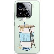 Прозорий чохол BoxFace Xiaomi 15 Segull in Cofee Pool