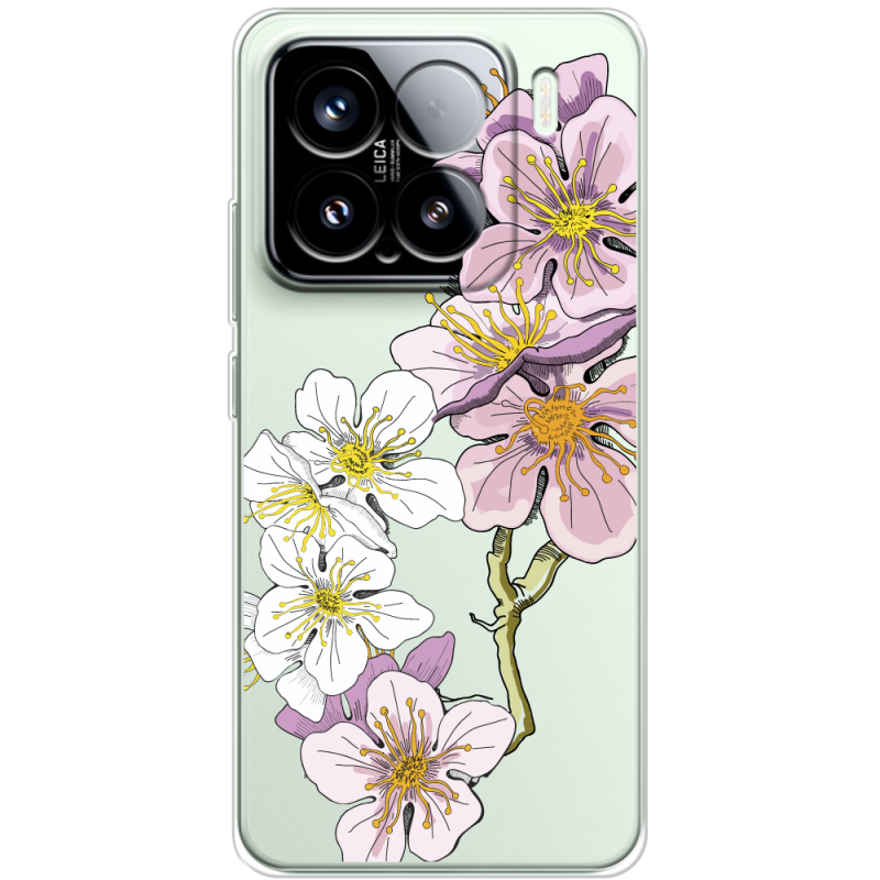 Прозорий чохол BoxFace Xiaomi 15 Cherry Blossom