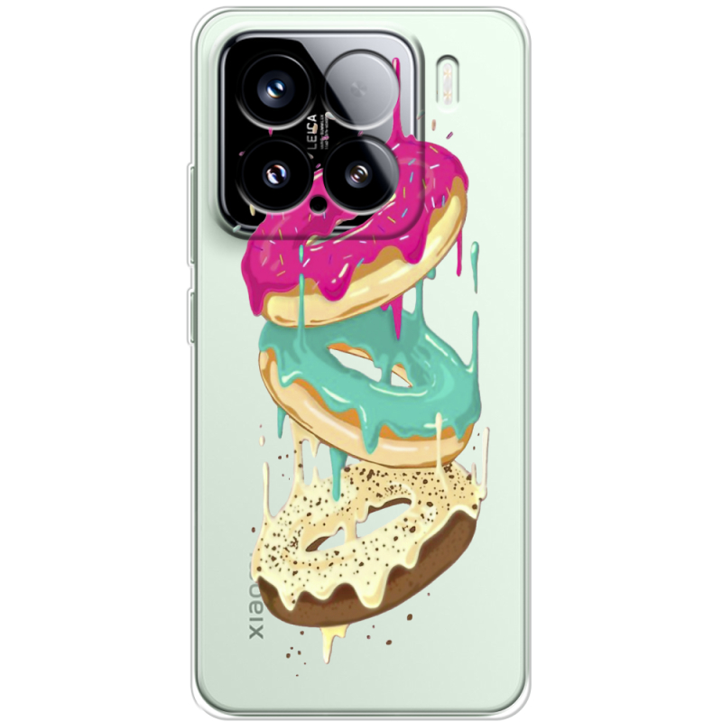 Прозорий чохол BoxFace Xiaomi 15 Donuts