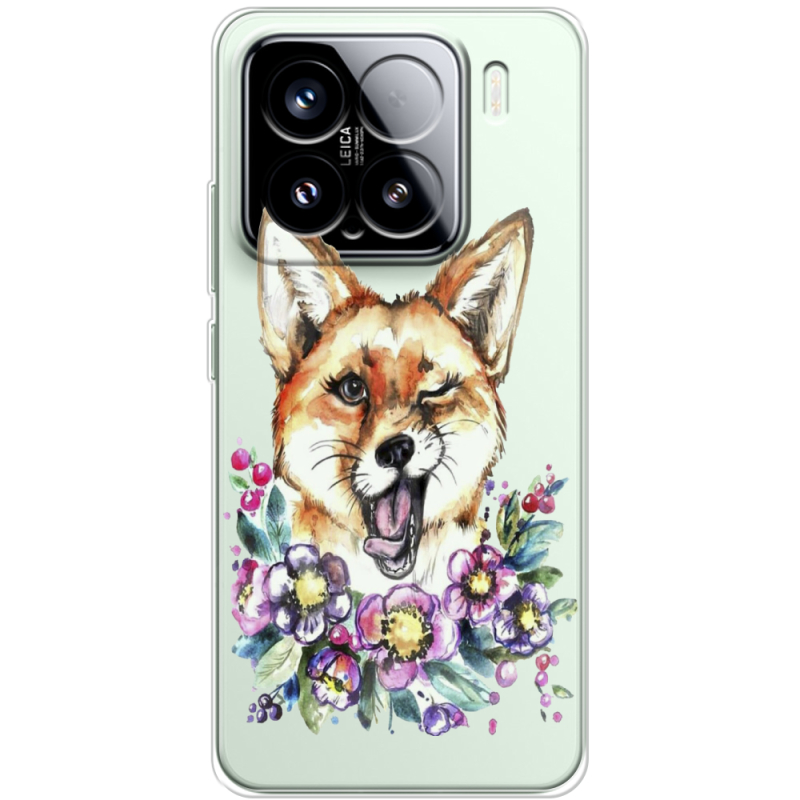 Прозорий чохол BoxFace Xiaomi 15 Winking Fox