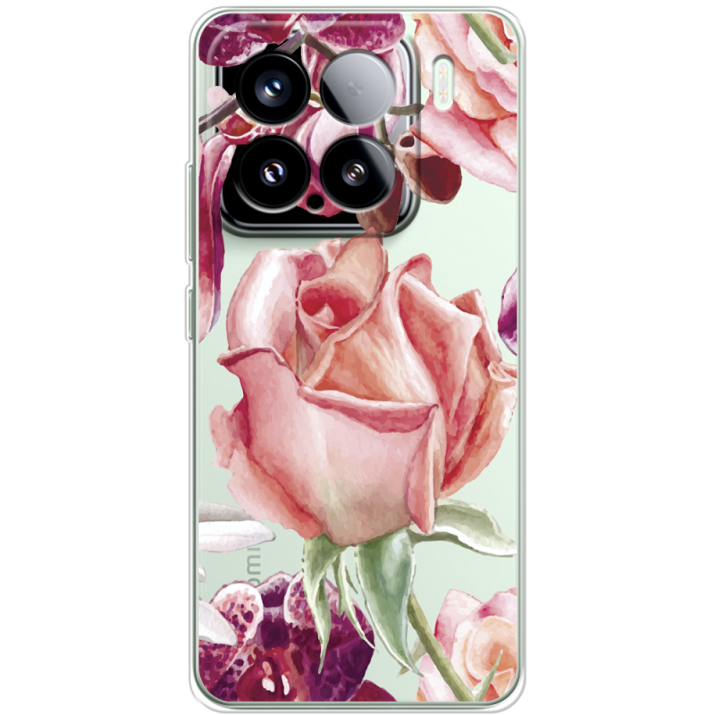 Прозорий чохол BoxFace Xiaomi 15 Rose