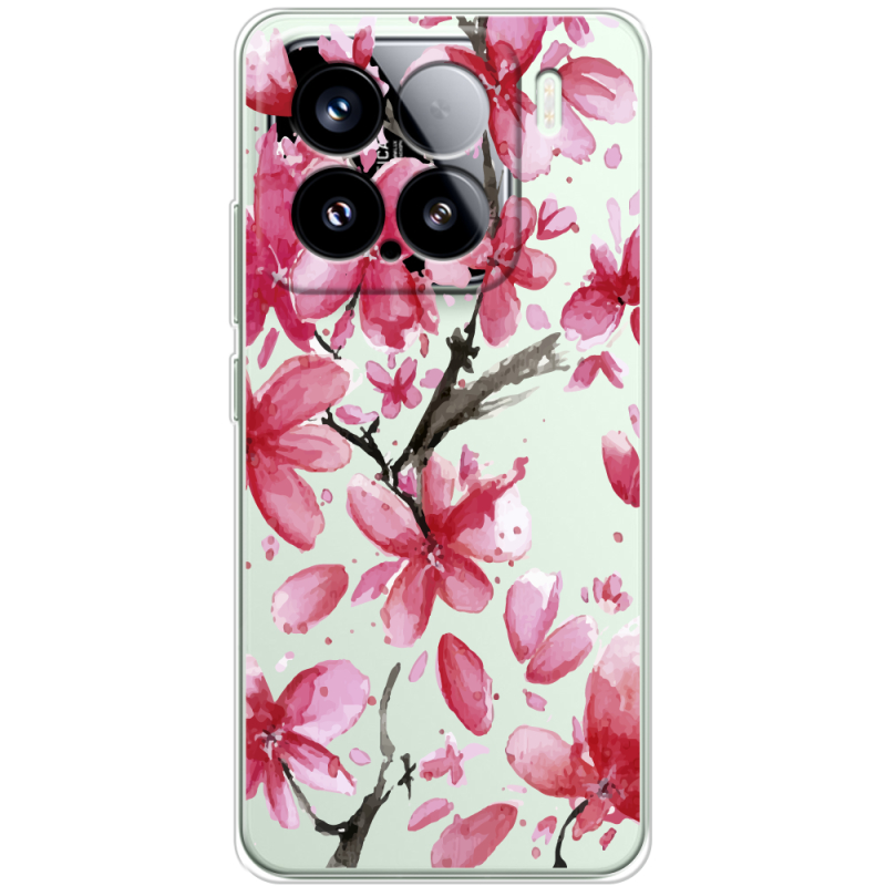 Прозорий чохол BoxFace Xiaomi 15 Pink Magnolia