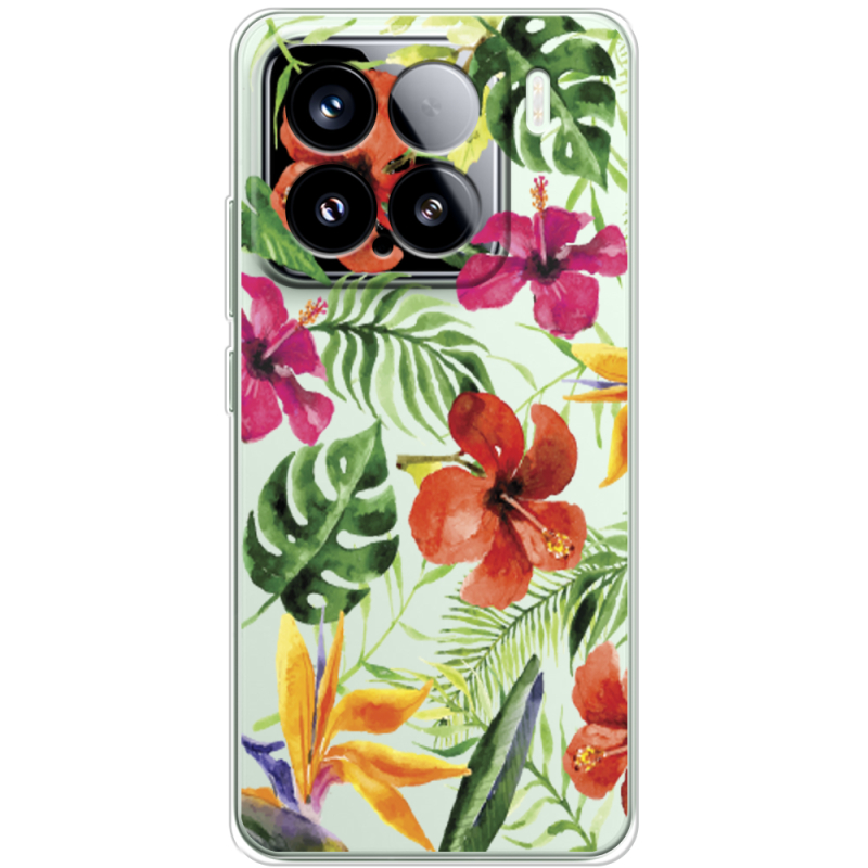 Прозорий чохол BoxFace Xiaomi 15 Tropical Flowers