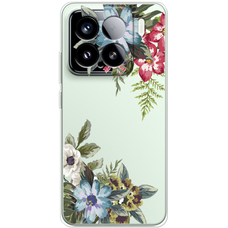 Прозорий чохол BoxFace Xiaomi 15 Floral