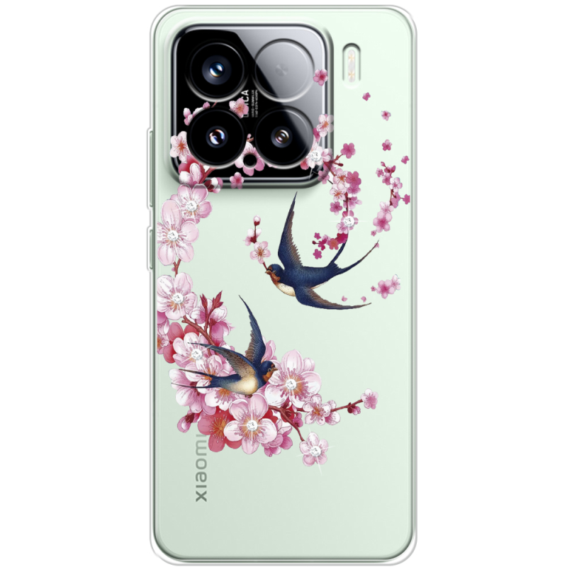 Чохол зі стразами Xiaomi 15 Swallows and Bloom