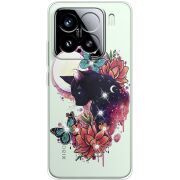 Чохол зі стразами Xiaomi 15 Cat in Flowers