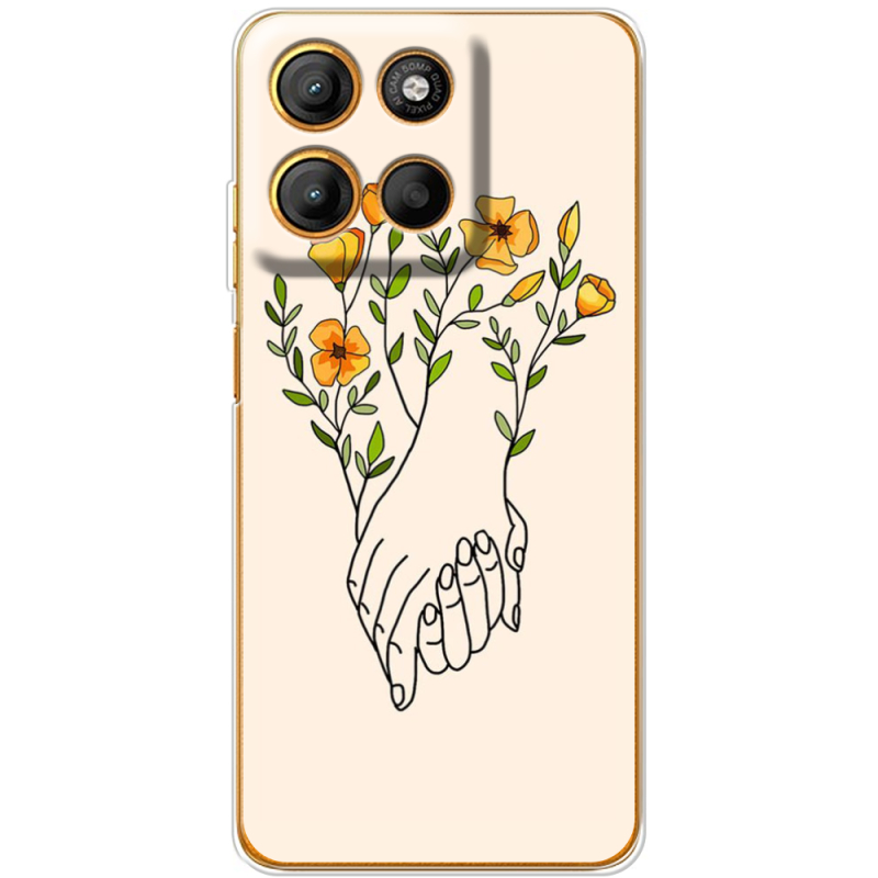 Чохол BoxFace Motorola G15 Power Flower Hands