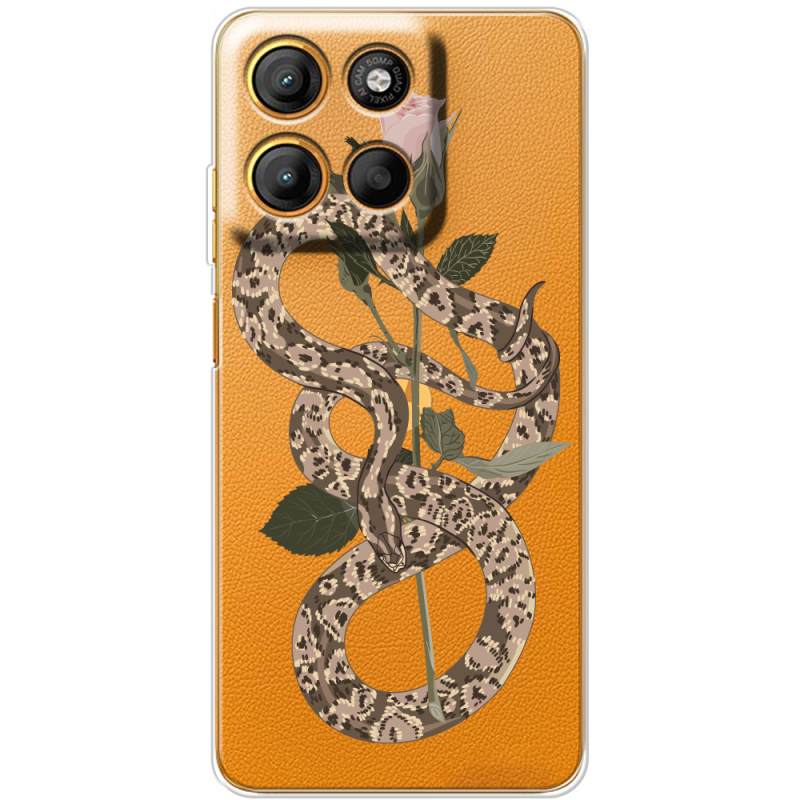 Прозорий чохол BoxFace Motorola G15 Power Glamor Snake