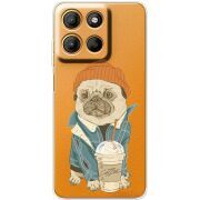 Прозорий чохол BoxFace Motorola G15 Power Dog Coffeeman