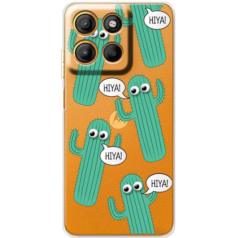 Прозорий чохол BoxFace Motorola G15 Power с 3D-глазками HIYA